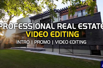 create awesome real estate agency promo video and video editing