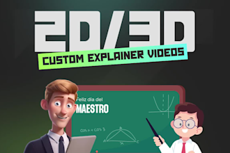 animate custom 2d explainer video ad for your business and services