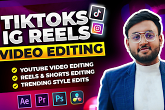 edit catchy tiktok, youtube shorts and instagram reels videos