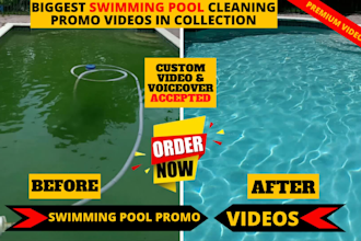 do swimming pool contractors or swimming pool cleaning promo video