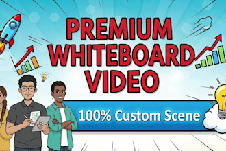 create premium custom whiteboard animation explainer video