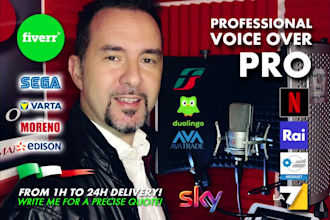 record voice over professional in perfect native italian