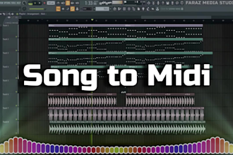 transcribe your favorite song to midi data