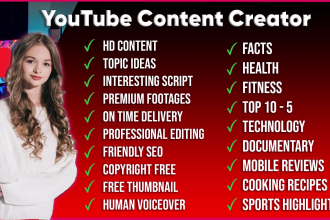 be your youtube video content creator