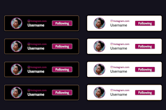 design advanced kick and twitch streaming follow animation lower third