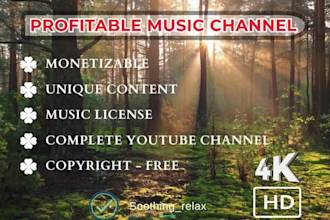 create a youtube channel 3hours relaxing meditation rain lullaby music video