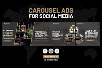 do a professional facebook carousel ad design