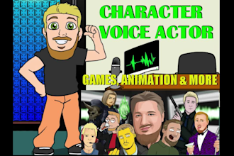 record your australian male voice over for video games and cartoons