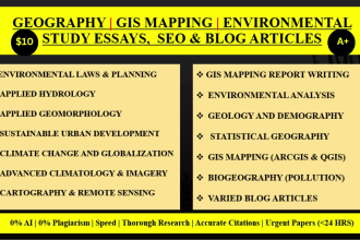 write urgent blogs about geography, gis mapping, and geology in under 24 hours