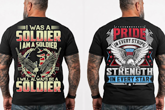 create custom t shirt design and usa flag military veteran t shirt design