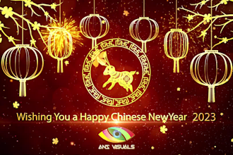 create a happy chinese new year 2024 dragon greetings video
