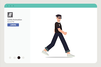 create lottie animation json for web and mobile app