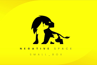 do clever negative space logo in 24 hours
