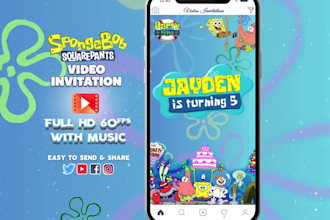 create an awesome birthday video invitation cartoon