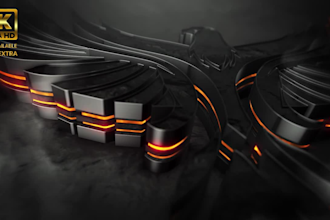 create epic neon glow dark 3d logo intro animation video