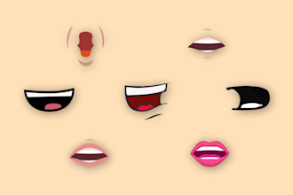 create professional mouth lip sync animation