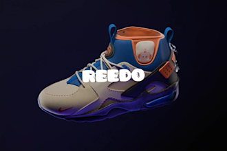create promotional 3d product animation for footwear