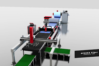 create 3d industrial animation, cnc machine, industrial machinery animation