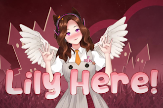 make cute animated intro, debut video, promotional video for vtuber or streamer
