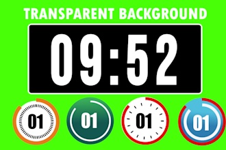 transparent countdown timer clock for fitness yoga workout