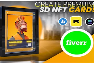 create 3d digital collectible cards nft art