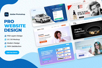 design creative website UI UX, dashboard UI, web app UX UI