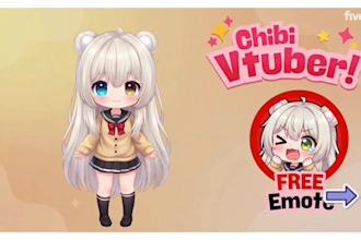 chibi vtuber live2d model