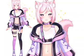 draw and rig live2d model vtuber rigging vtuber commission