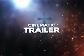 create worship, church promo, cinematic trailer, event, and short video ads