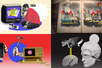 make an creative animated collage video