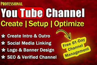 do youtube channel create and setup professionally