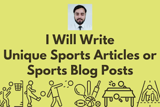 write unique sports articles or sports blog posts