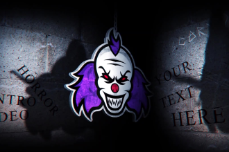 make horror scary logo intro in 24 hours