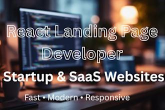 build a modern react landing page for your startups