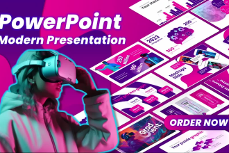 design powerpoint presentation slides template, google slides or pitch deck