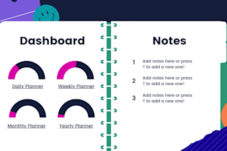 design custom weekly, daily planner, calendar, journal, tracker, class schedule