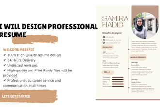 make professional resume design and modern cv template