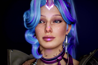 do 3d metahuman realistic 3d avatar clothing and animation