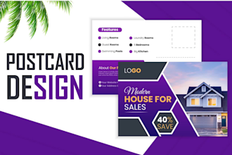 design promotional direct mail or modern eddm postcards