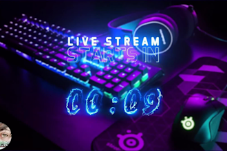 design streaming overlays, stream starting or ending video, full stream pack