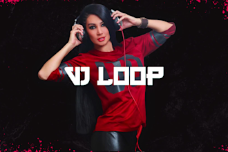 do amazing vj loop dj visuals party loop logo animation