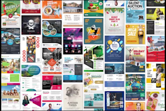 create flyer, poster, banner, social media post using illustrator and photoshop