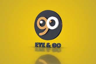 create 3d rotating logo 360, transparent background gif