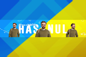 design youtube banner, facebook cover for you
