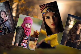 do modern slideshow video with smooth transitions and music
