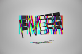 make a glitch video intro for your logo or text