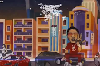 create 2d animated lyric music video