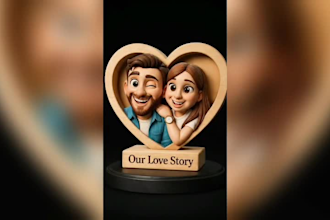 make 3d cute character, 3d toys, figurines for 3d printing