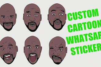 create custom cartoon whatsapp stickers of yourself