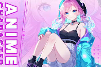 draw pfp, anime art, chibi, fan art, vtuber,  and character design illustration
